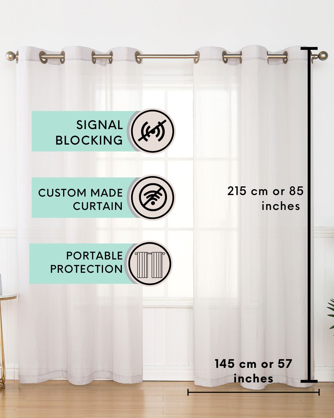 Stay cozy and protected with the Radia Smart® EMF Protection Curtain, designed to block wireless radiation from RF, WiFi, Bluetooth, cell phones, and 5G. Lined with advanced shielding fabric, this curtain reduces EMF exposure in your home while adding comfort and privacy. Ideal for bedrooms, nurseries, or offices, it offers a stylish and effective way to create a safer, low-radiation environment for you and your family.